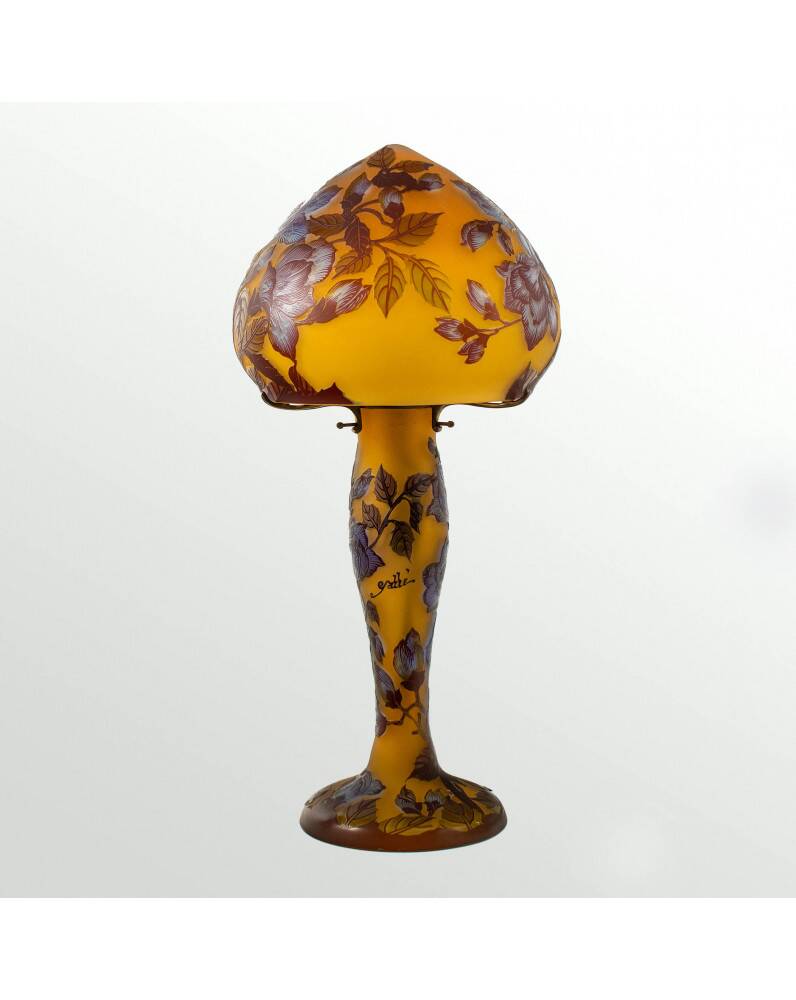 Large Mushroom Lamp in multilayer glass decorated