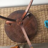 Circular side table in mahogany veneer