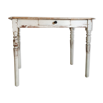 Old white patina farm table