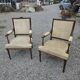 Paire de fauteuils style Louis XVI