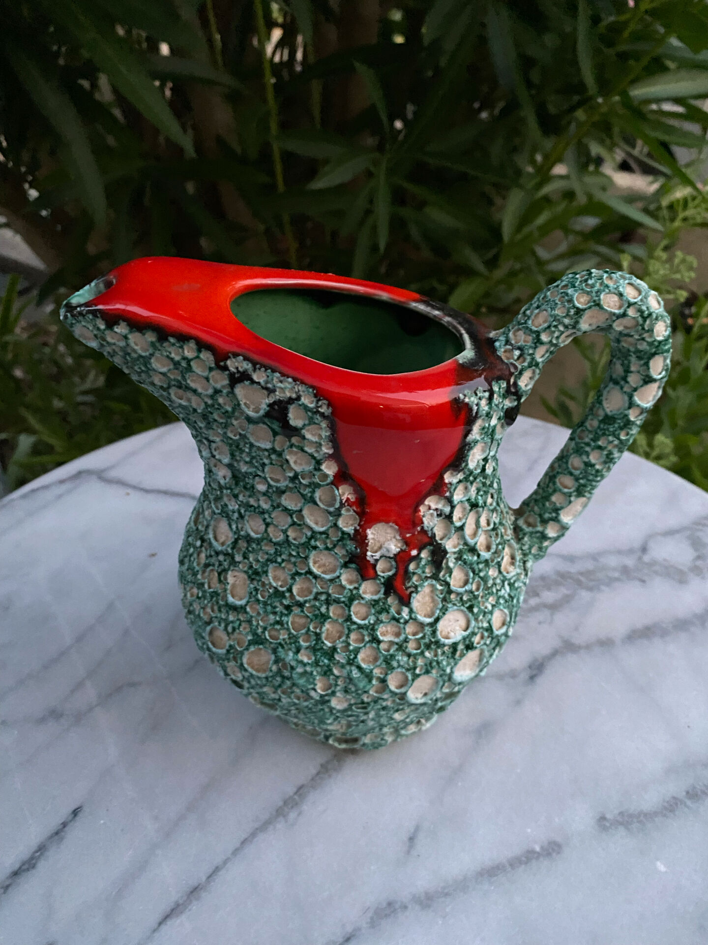 🌋 Vintage ceramic jug / carafe "Fat Lava" – Valla style