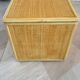 Woven rattan chest, wood and bamboo, 1980s