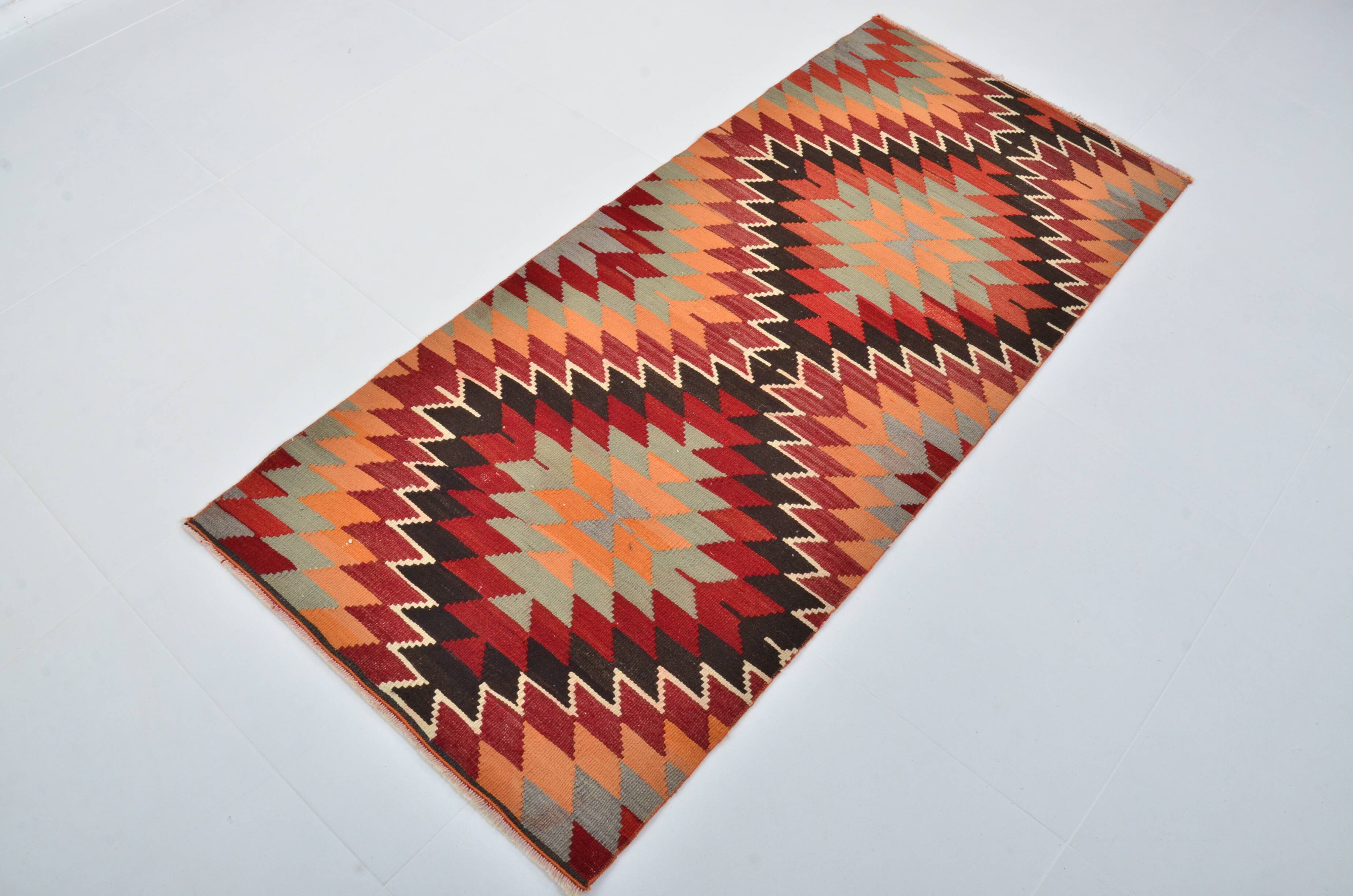 Geometric Anatolian Decorative Kilim Rug sku 3405