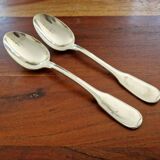 Christofle - Set of 2 Versailles model silver-plated table spoons
