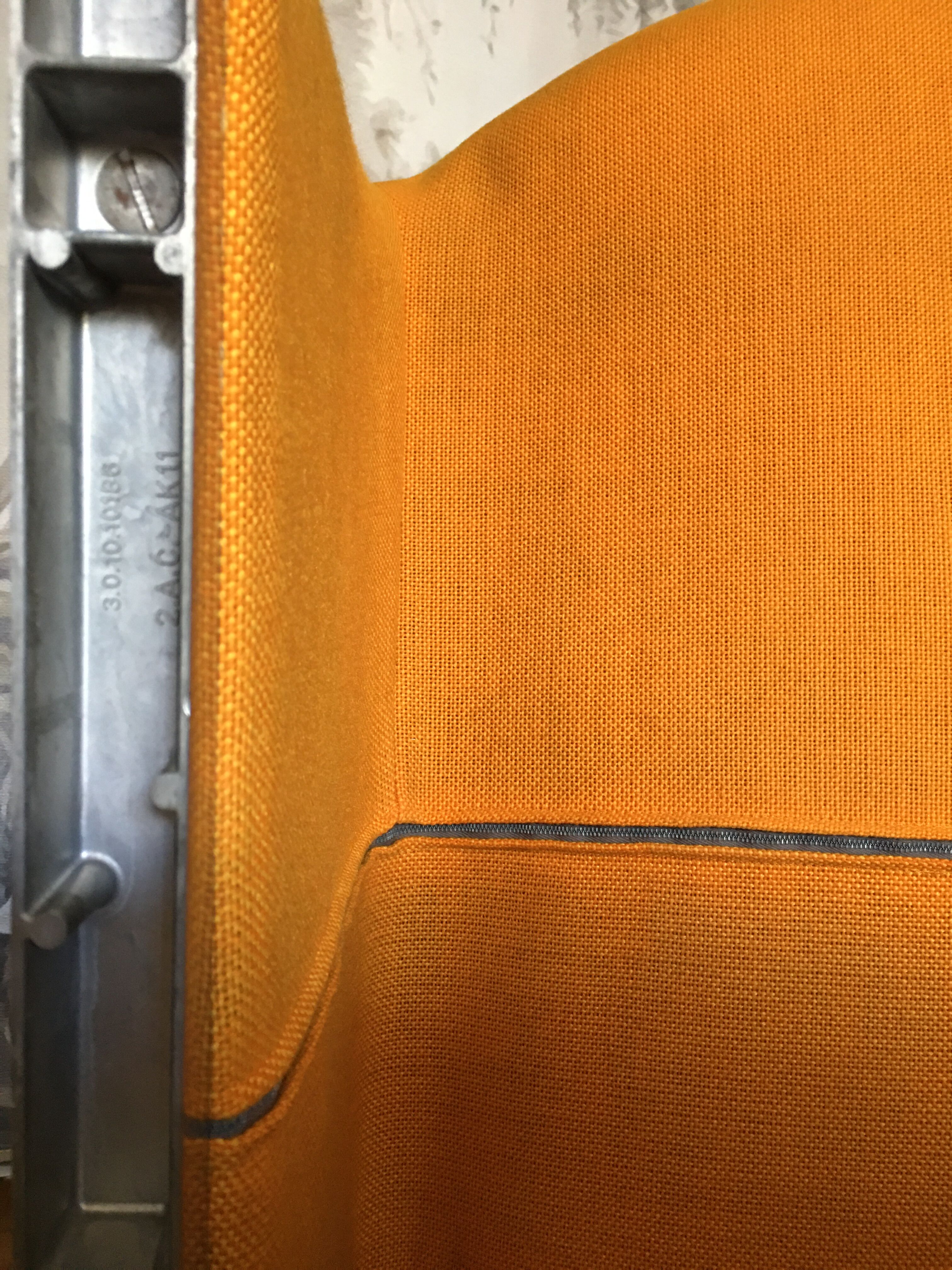 Giancarlo Piretti's Alky armchair for Castelli, 1970s orange-yellow