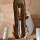 "50s hunting horn wall light, clip-on lampshades"