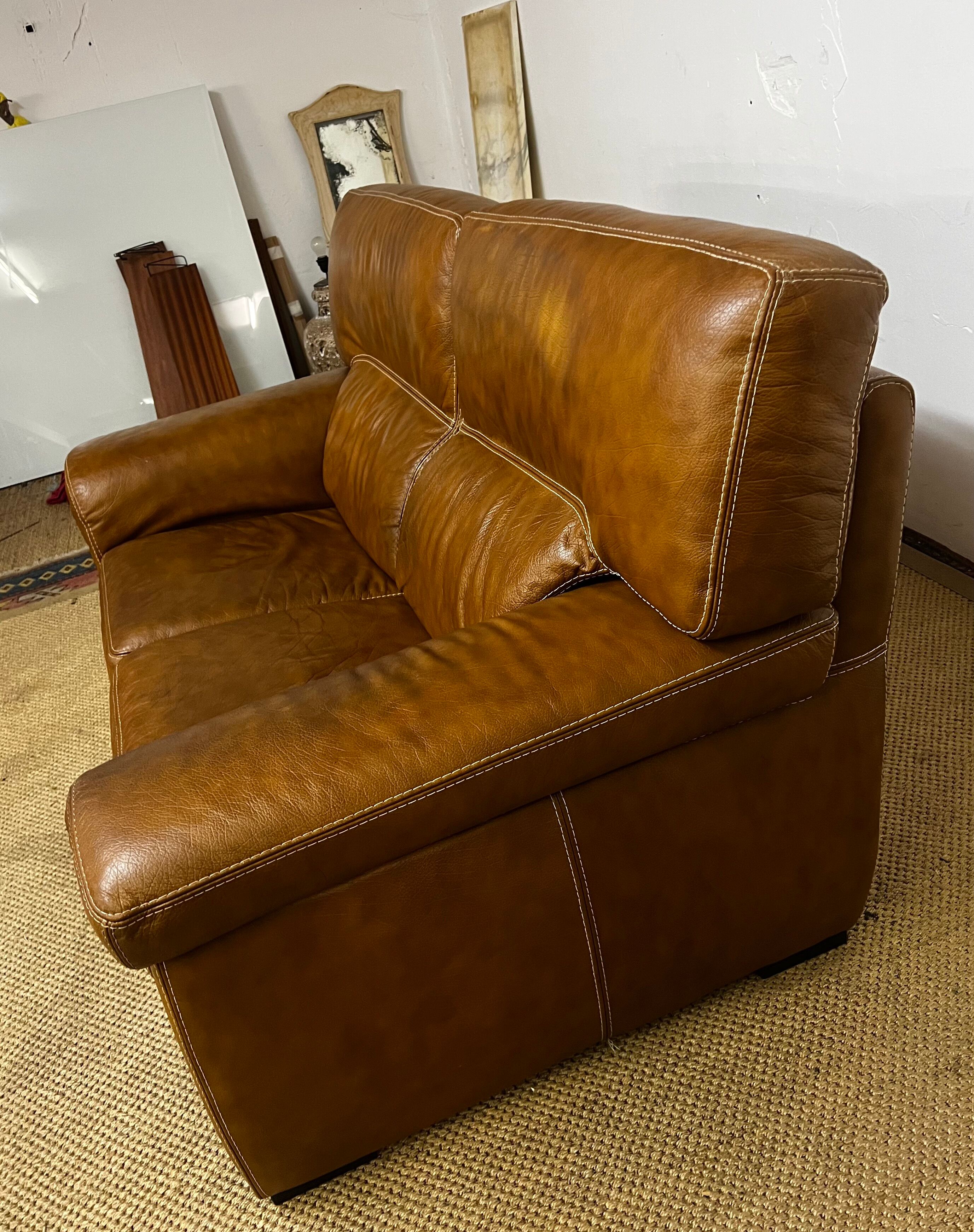 2-seater leather sofa