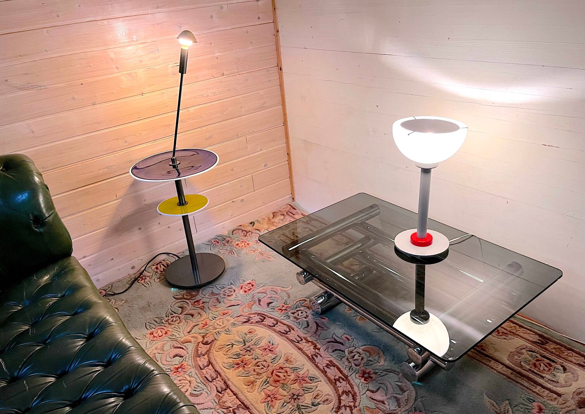 Mid-twentieth century chrome and smoked glass coffee table