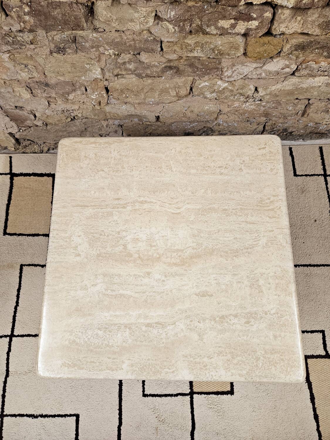 Travertine coffee table 1980