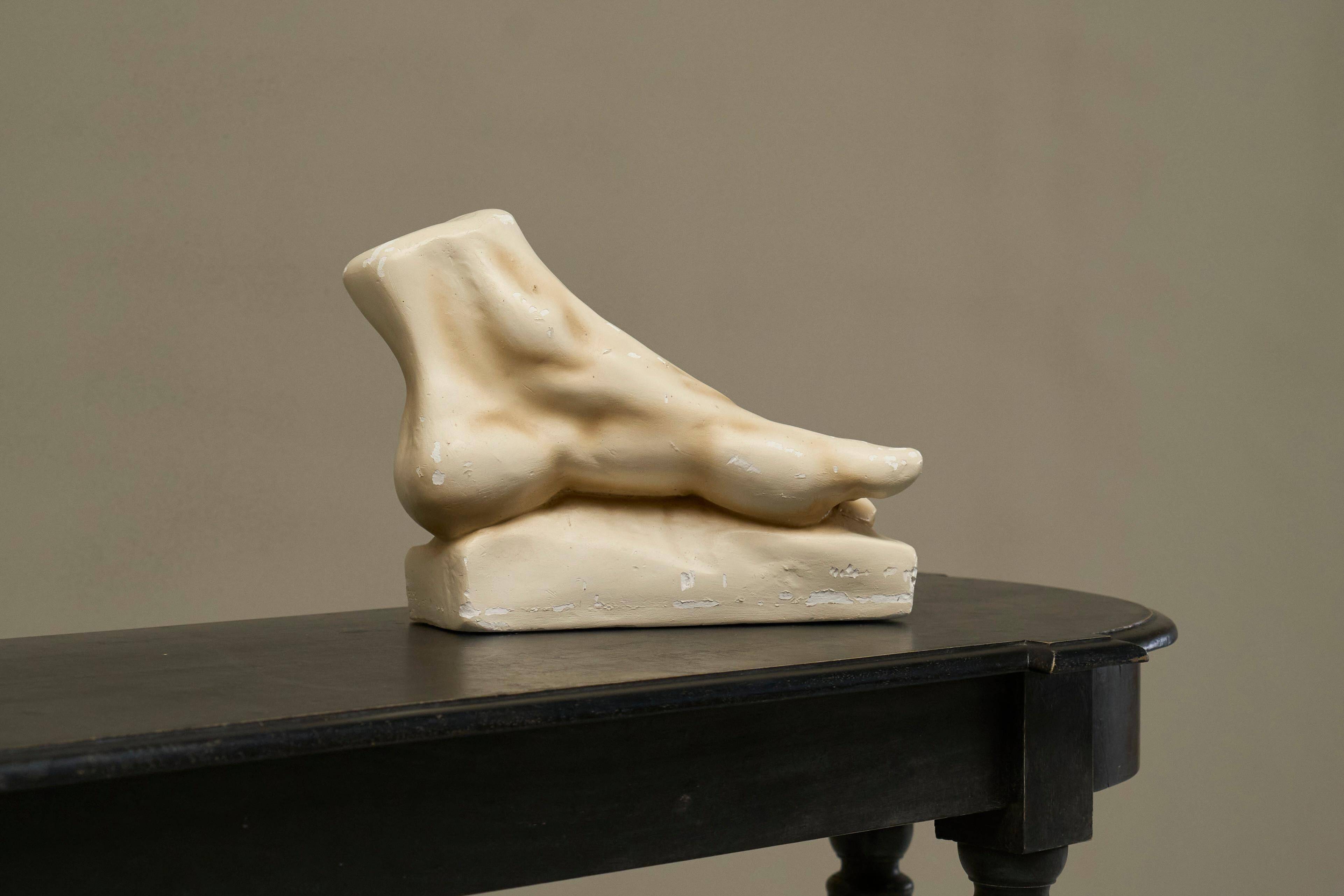 Anatomical study of a plaster foot from the 1950s.