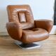"Space age" armchair, 1970s, leather.