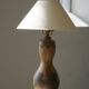 Terracotta table lamp, Art Nouveau, L. Hjorth, Bornholm, Denmark, 1930s