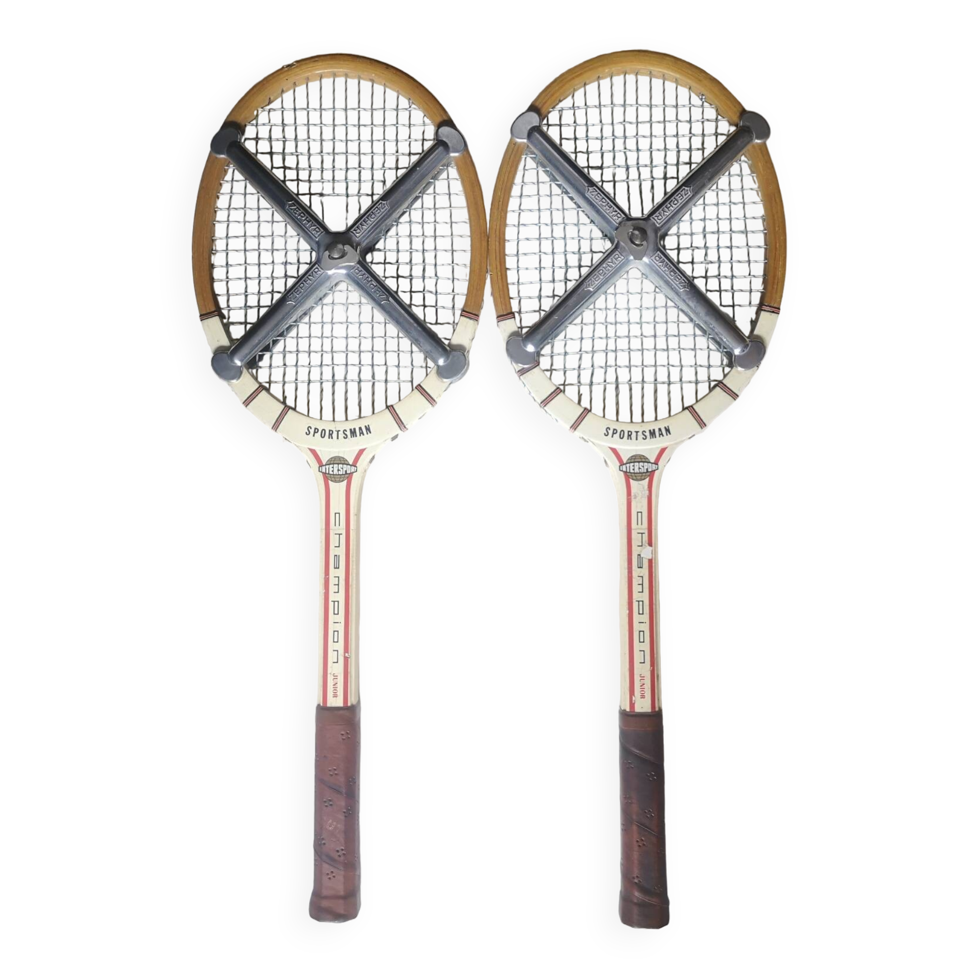 Pair of Vintage Intersport Champion Junior Tennis Rackets