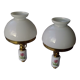 Pair of porcelain brass sconces