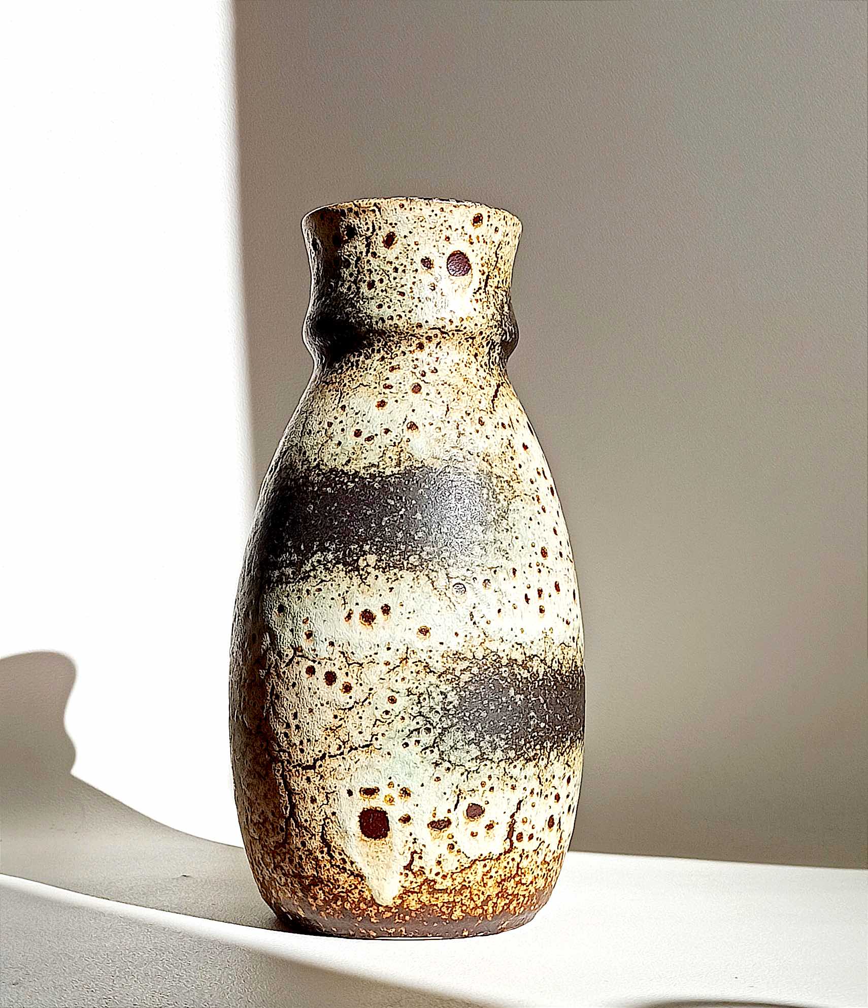 Ceramic vase Fat Lava West Germany 60's Height 30 cm