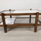 Table basse vintage double plateaux