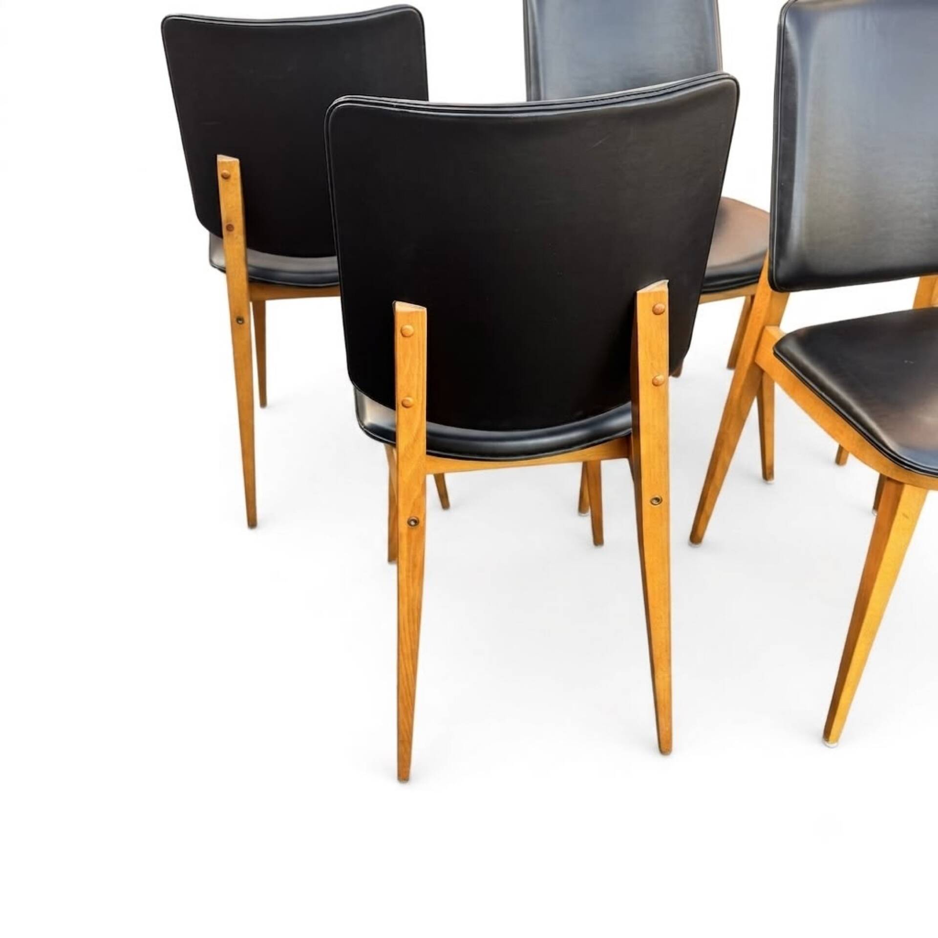 Lot de 6 chaises scandinaves Années 60