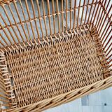 Basket or washer rattan openwork woven bench
