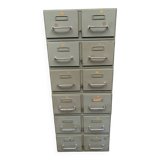 Structure of 6 vintage industrial lockers