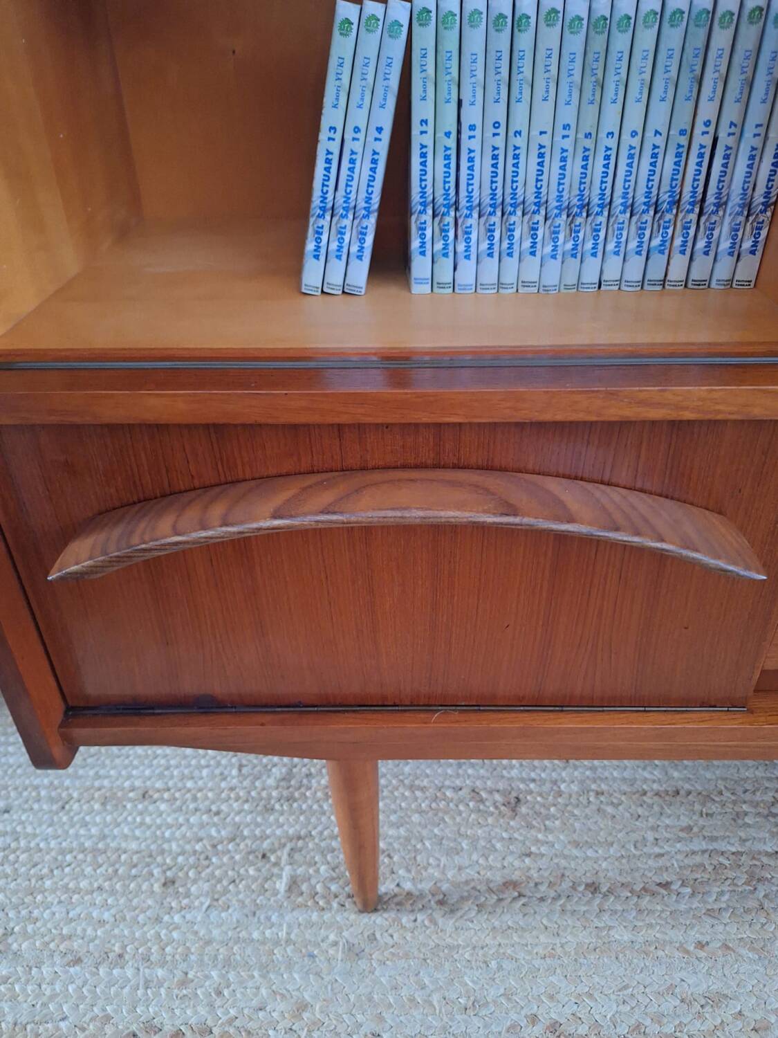 Vintage Scandinavian teak sideboard, buffet furniture.