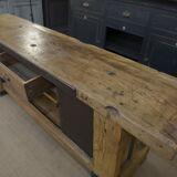 Industrial low industrial furniture carpenter's workbench 1930