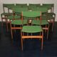 Set of 10 danish teak dining chairs by Erik Buch, 1960
