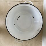 Basin, cache jar in enamelled sheet metal