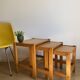 Trio of 80s pine nesting tables