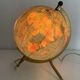 Globe terrestre tripode Taride en métal doré et verre, 1967