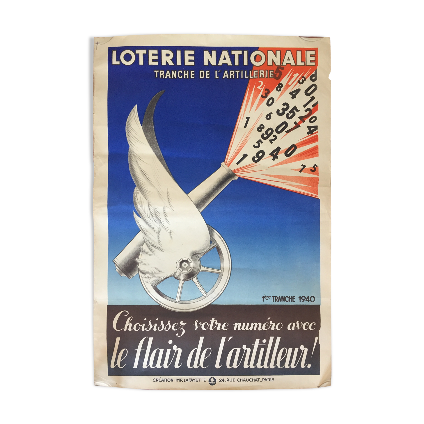 Original poster "National Lottery" 40x60cm 1940