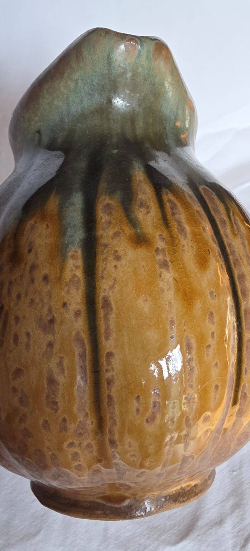 Glazed Terracotta Pumpkin Jug