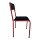 Space Age Stackable Dining Chair / 1970s Red & Black Metal Chair (9 in stoc