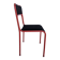 Space Age Stackable Dining Chair / 1970s Red & Black Metal Chair (9 in stoc