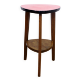 Pedestal table in formica and solid wood