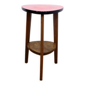 Pedestal table in formica and solid wood