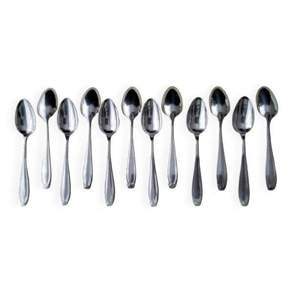 Coffret de 12 cuillères à café Métal argenté 18G