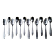 Box of 12 silver-plated metal teaspoons 18G