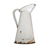 Large old enamelled broc