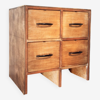 Wooden trade furniture with 4 drawers, 1960s