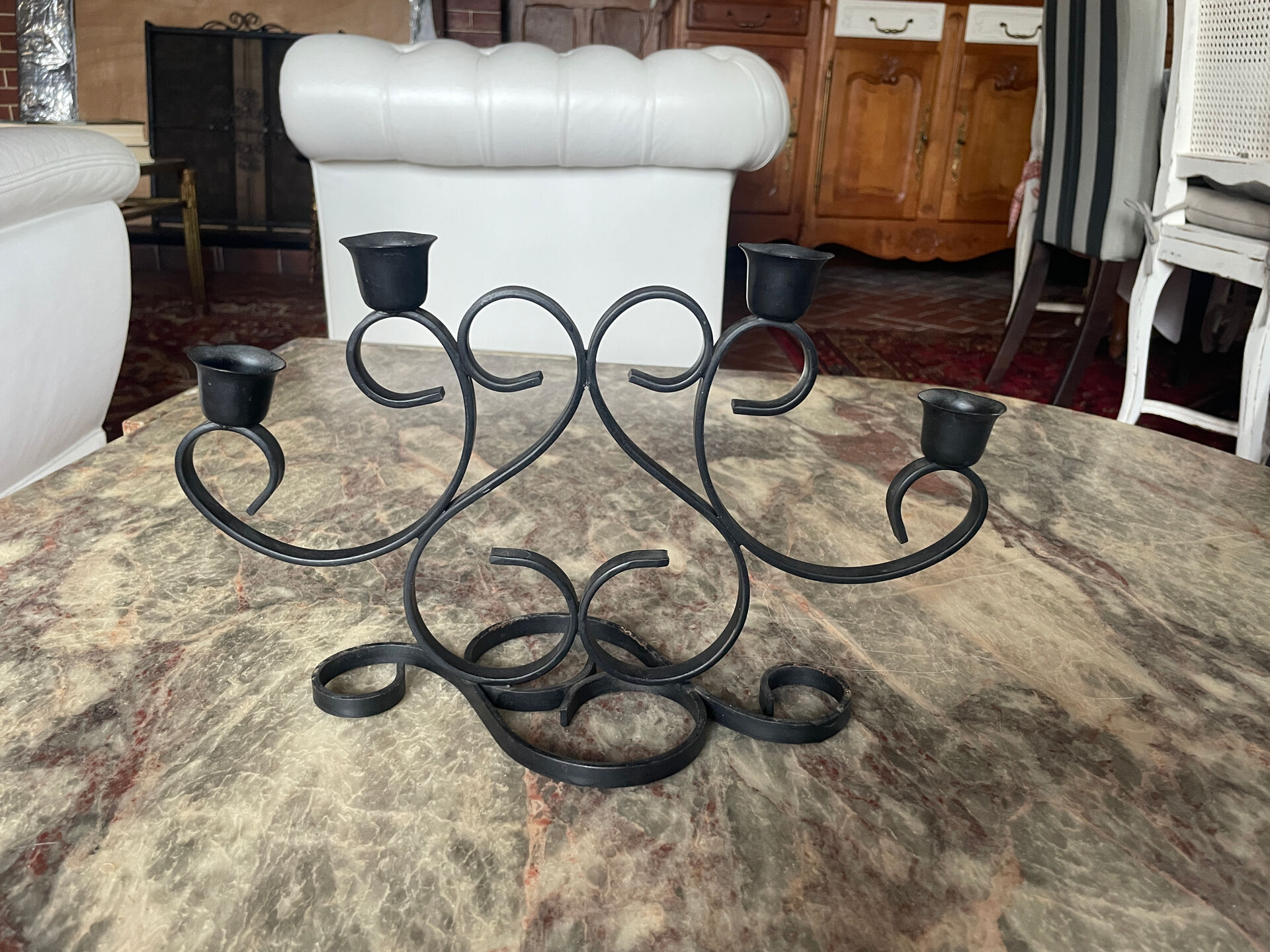 Vintage wrought iron candlestick
