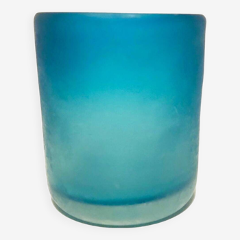 Blue glass jar