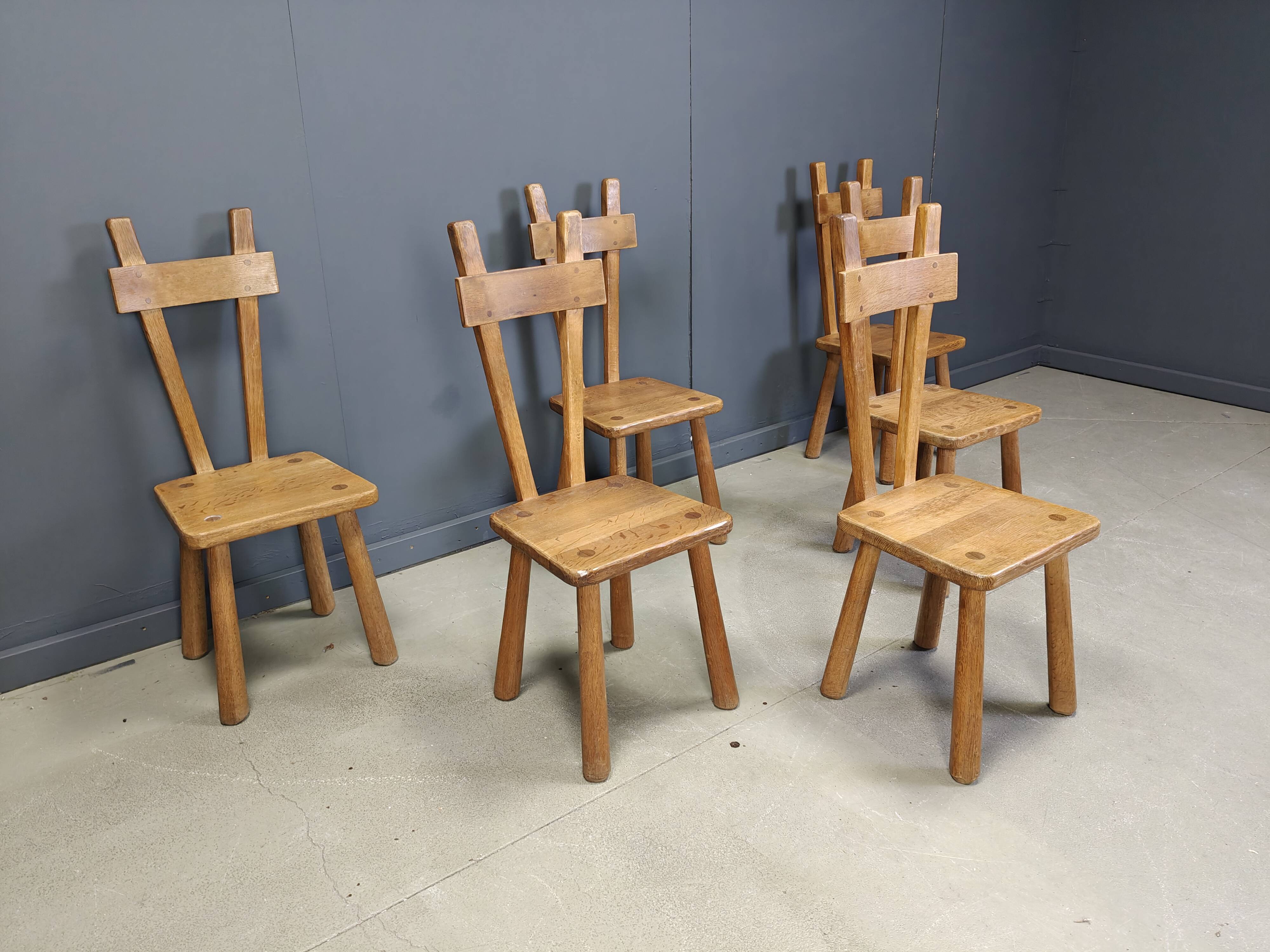 Ensemble de salle à manger brutaliste, années 1960