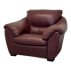 Burgundy leather armchair Natuzzi