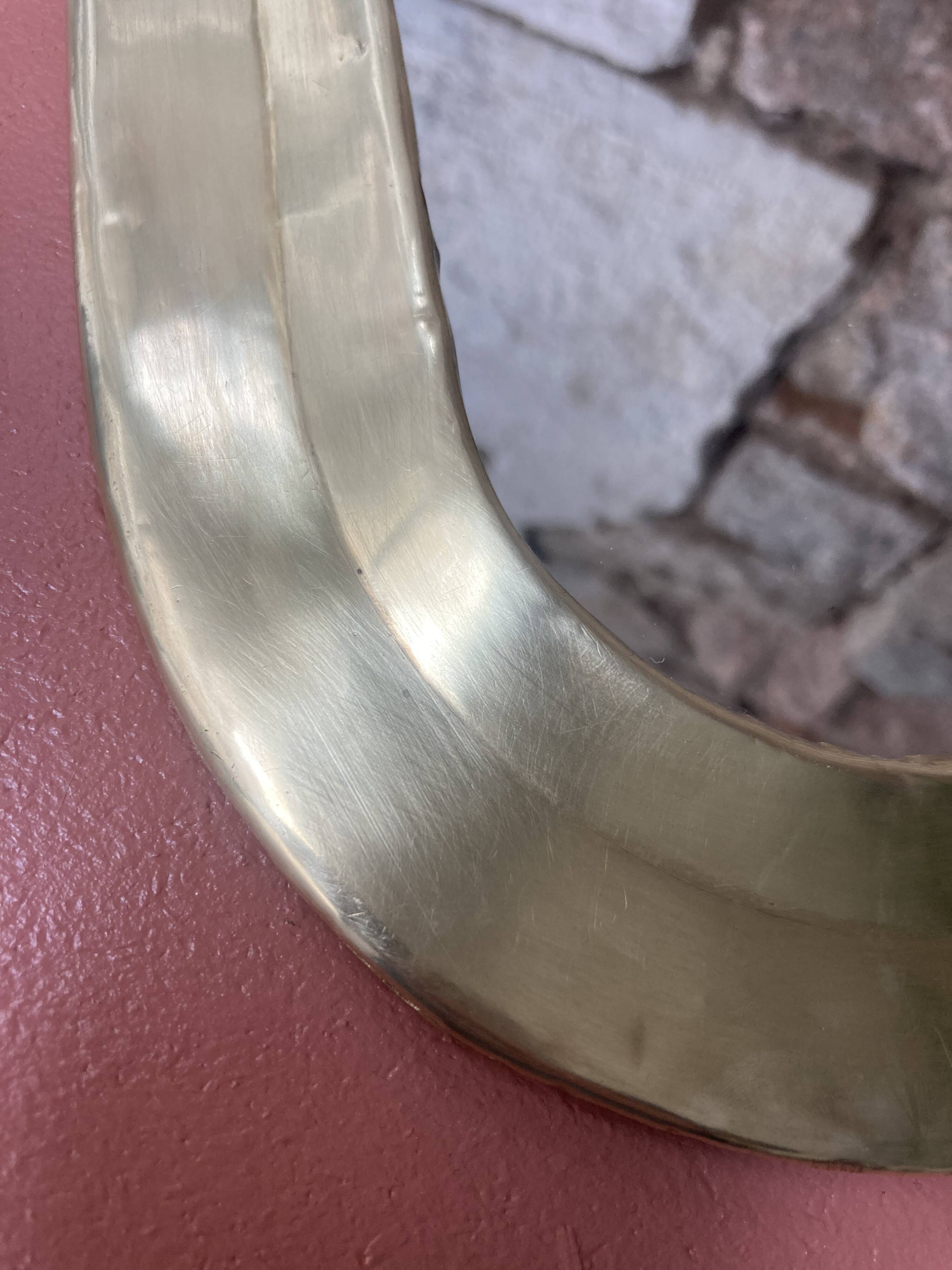 Brass contour mirror 32 x 17cm