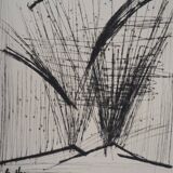 Bernard Buffet: Mount Vesuvius - Original engraving