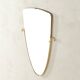 Elegant wall mirror from the 1950s with brass frame