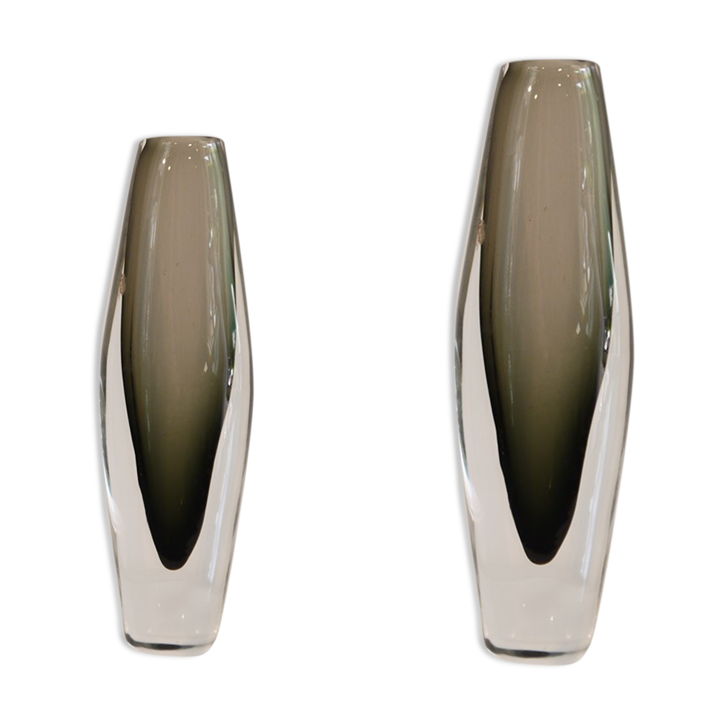 Paire de vases scandinave "sommerso" 1960