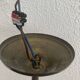 Vintage 1960 red and gold opaline pendant light - 16 x 11 cm