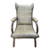 Fauteuil anglais en acajou à oreilles