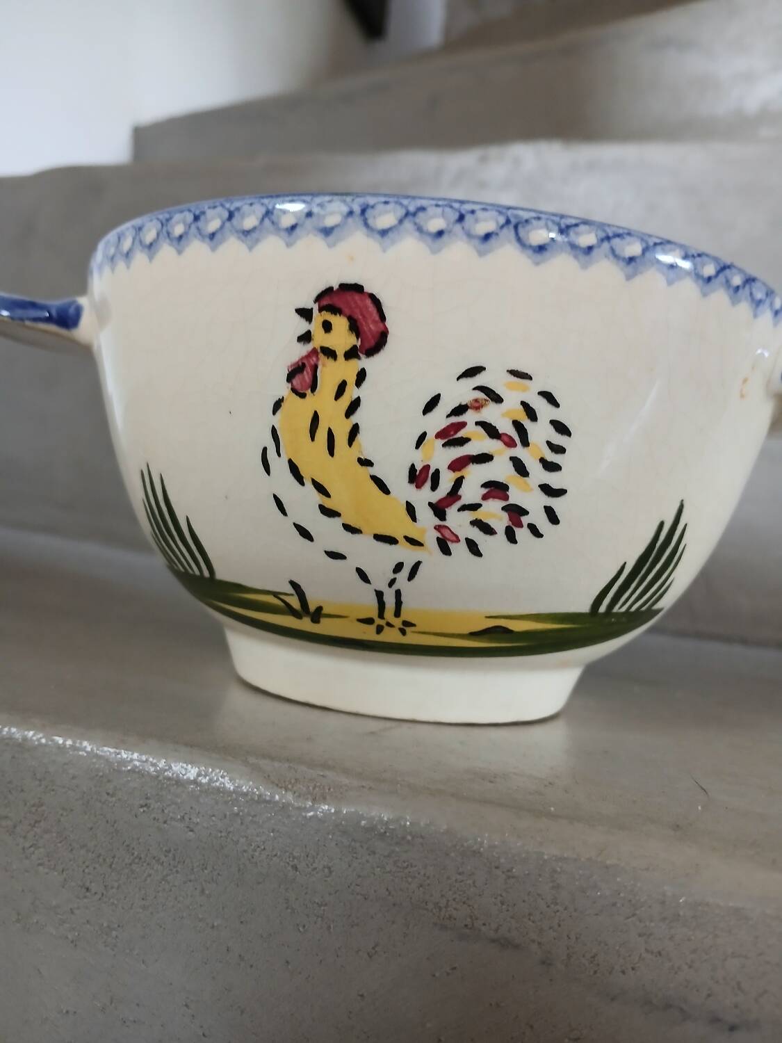 Antique Charolles earthenware bowl